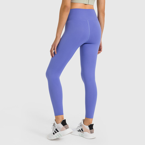 Cross-border new European and American cloud-like high-waist butt-lifting fitness yoga pants, skin-friendly naked feeling, breathable sports tight nine-point pants
