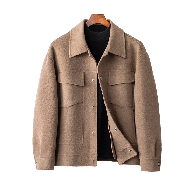 2025 invierno nuevo chaqueta de lana de doble cara chaqueta de moda para hombres chaqueta casual suelta sin image 6