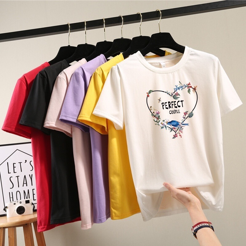 New Korean-style 2026 summer short-sleeved T-shirt for women, trendy student casual round-neck top, plus-size women's clothing, cross-border export New Korean-style 2026 summer short-sleeved T-shirt for women, trendy student casual round-neck top, plus-size women's clothing, cross-border export