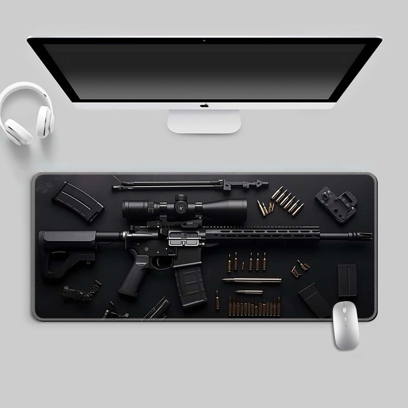 跨境军事武器吃鸡鼠标垫大号滑鼠墊枪械分解桌垫枪支mousepad装备|undefined