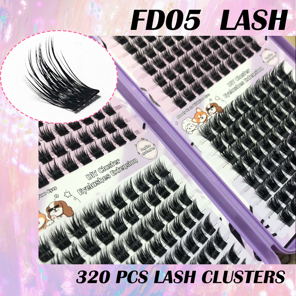 FD05 libro de pestañas mixtas de comercio exterior densas y grandes capacidades de imitación natural ligera de un solo racimo de pestañas falsas autoinjertadas