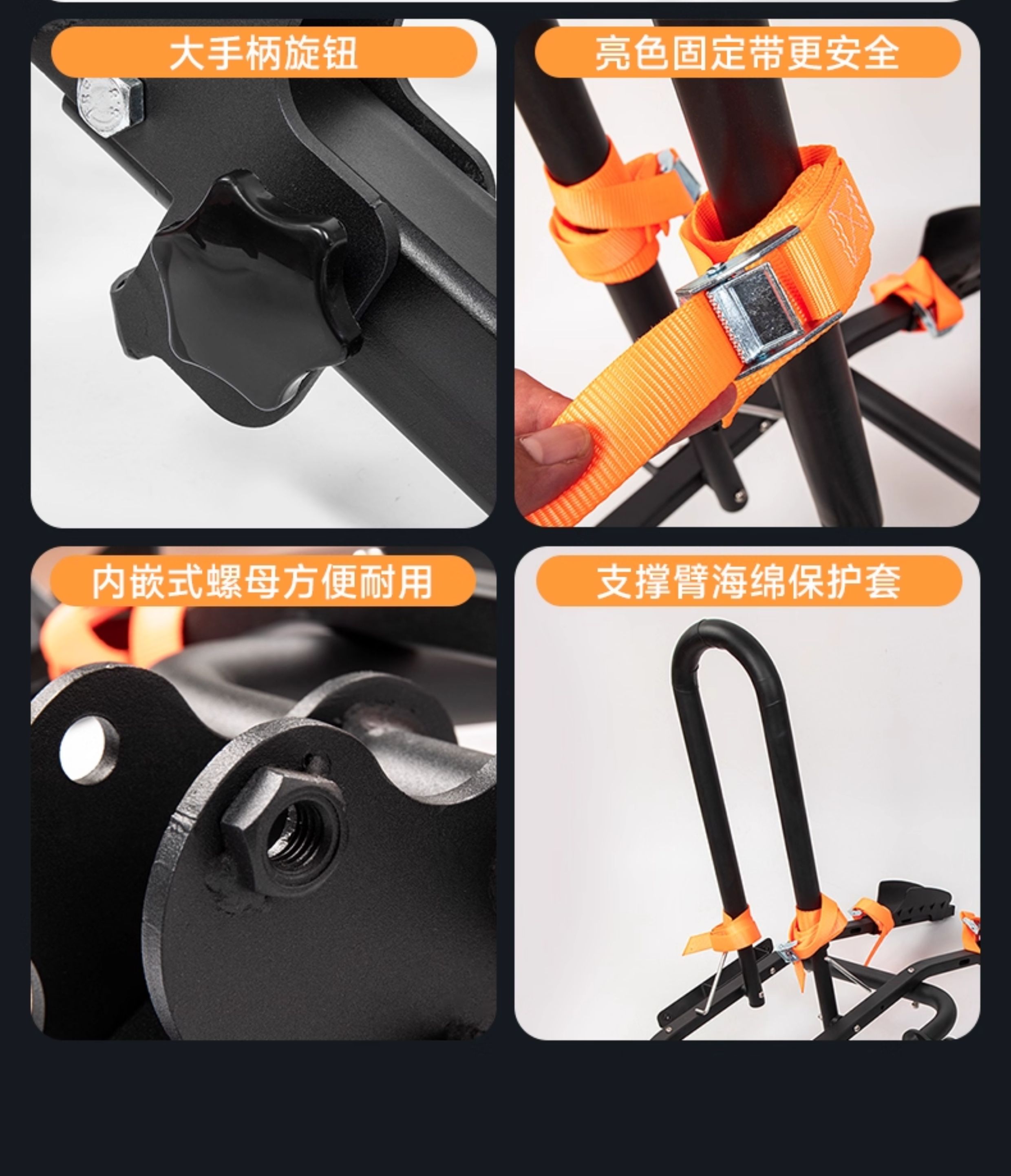 Universal Rear-Mounted Bicycle Rack Trailer Square Mouth Bike Rack Car-Mounted Bicycle Rack Tail Rack Rear-Mounted