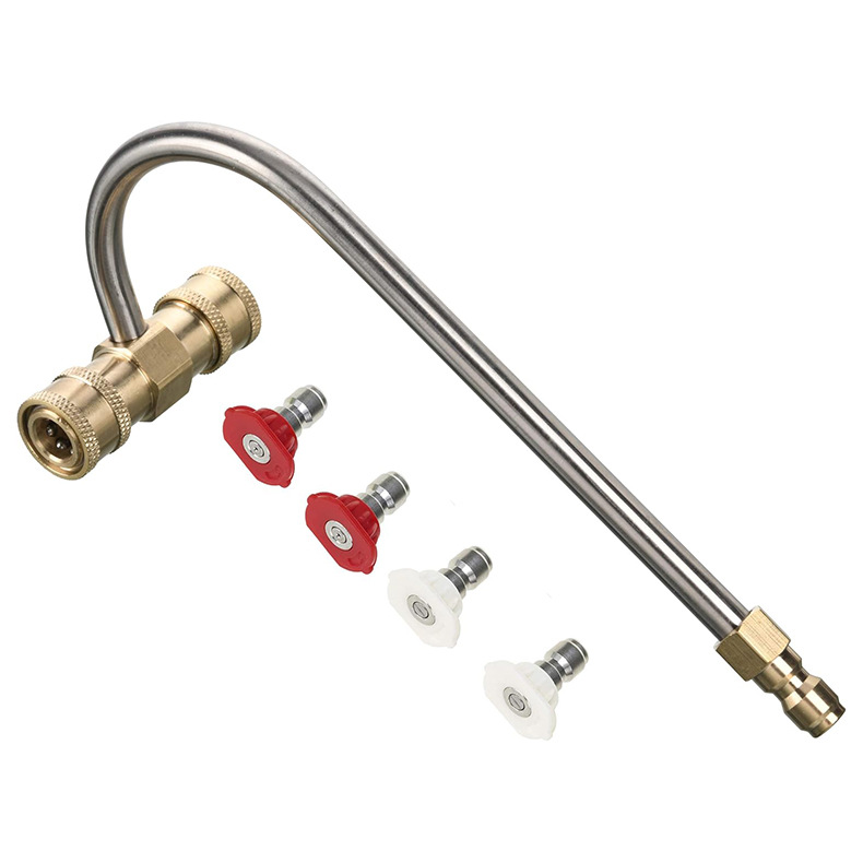 高压清洗机排水槽清洁器 4 个喷嘴头1/4 英寸4000 PSI