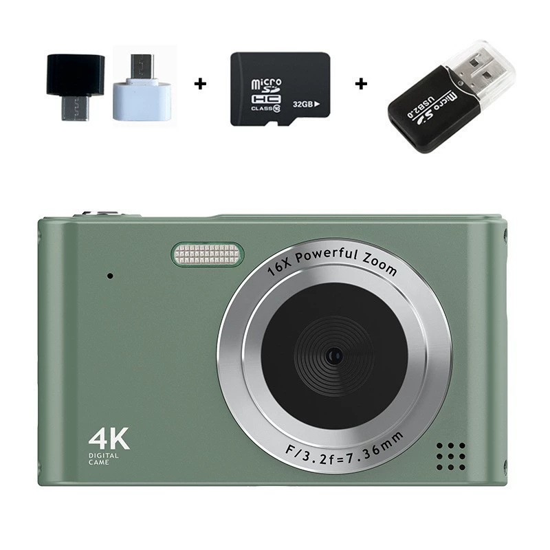 Новая цифровая CCD камера, студенческая цифровая камера 4K, можно перенести на мобильный телефон, стильная ретро-камера, для путешествий и влогов
