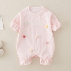 春季嬰兒衣服a類純棉女寶寶連體衣新生兒滿月超萌春秋季哈衣爬服