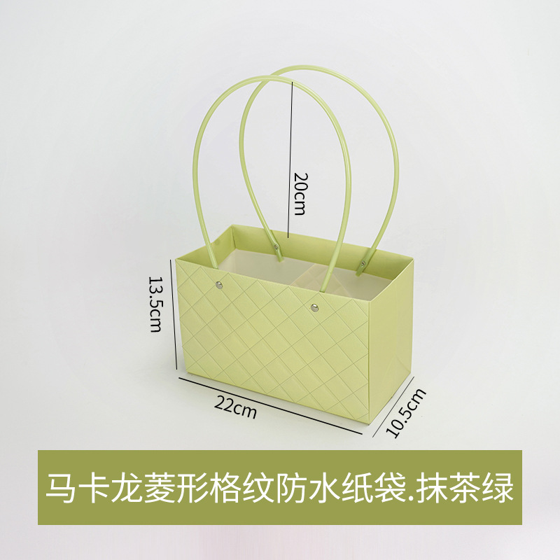 Bolsa de arreglos florales de papel kraft, paquete de ramo, caja de mano al por mayor, floristería, arte floral, material de embalaje de bricolaje, bolsa de mano de flores