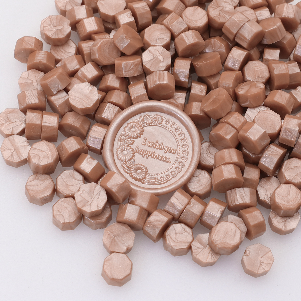 Perlas de cera de sellado octogonales Oucai, 500g, 131 colores, perlas de sellado de cera a granel, colores mixtos, baratas, perladas, una libra.