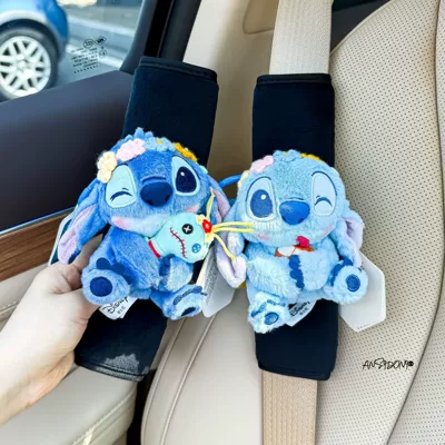 Stitch avtomobil təhlükəsizlik kəməri çiyin yastığı, qızlar üçün bəzək