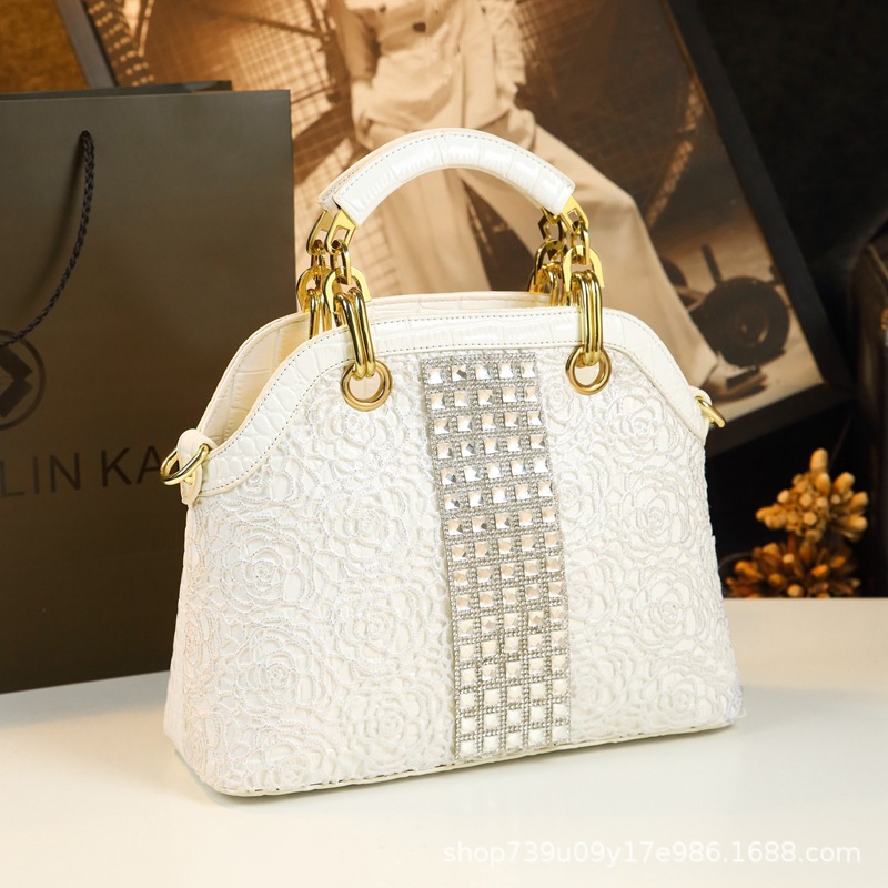 Lace and Diamond Shoulder Bag Image 2