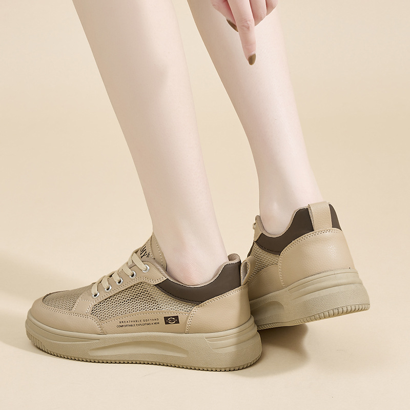 Zapatos de malla de mujer primavera y verano zapatos de mujer zapatos de suela suave zapatos blancos pequeños zapatos de mujer zapatos de suela gruesa verano transpirable image 7