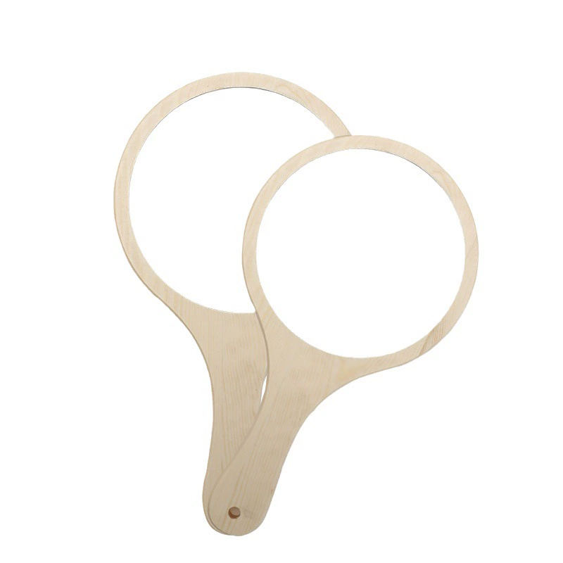 Ручка ручка, зеркало из натурального дерева, для косметических салонов