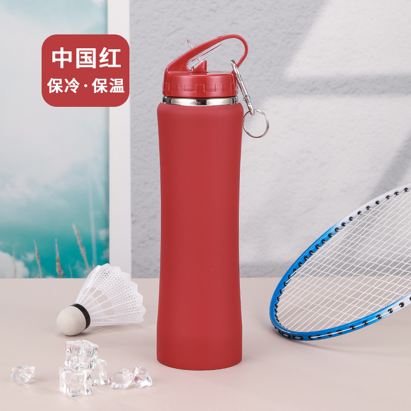 Transfronterizo nueva taza de paja de acero inoxidable portátil al aire libre portátil hervidor portátil taza pequeña cintura taza de vacío de gran capacidad