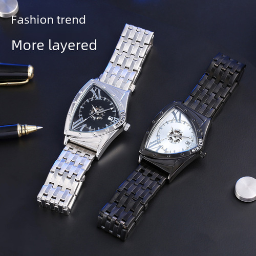 BESTWIN Triangle Men's Watch, Personality Watch for Men, Fashion Non-Mechanical Waterproof Men's Watch Wholesale