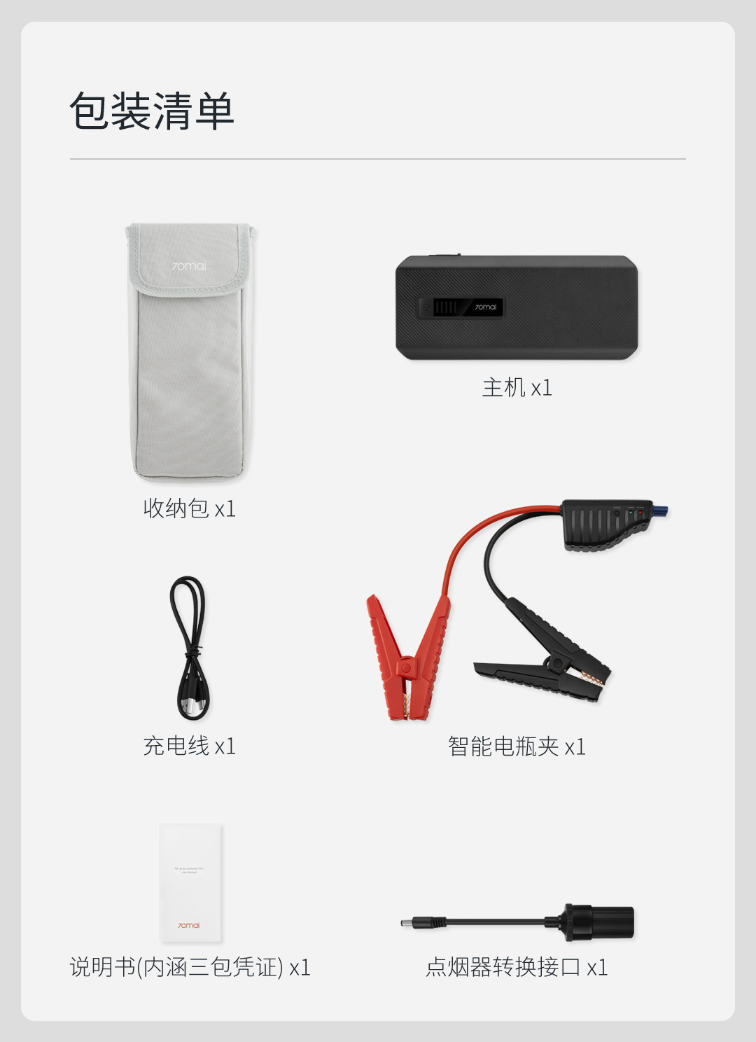 70Mai Rescue Lighting Battery Car Battery Emergency Starting Power Supply Max Ignition Jump Starter Charger