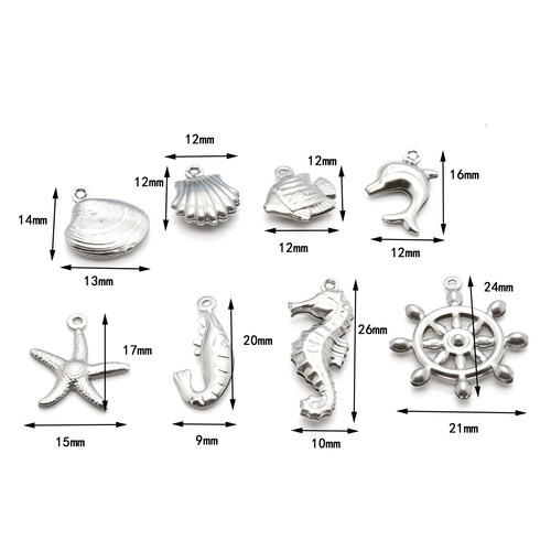 New stainless steel jewelry accessories bracelet necklace pendant animal hollow pendant DIY handmade pendant wholesale