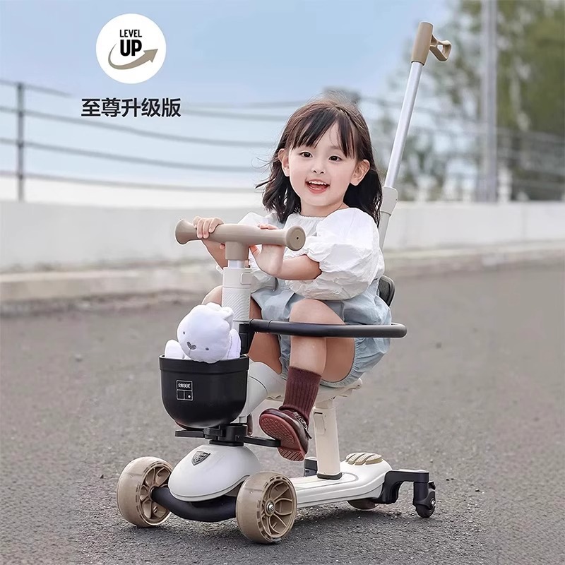 Beiyi Children's Supreme Scooter Is a Best-Selling Model for Both Big and Small Children. Babies Can Sit and Ride