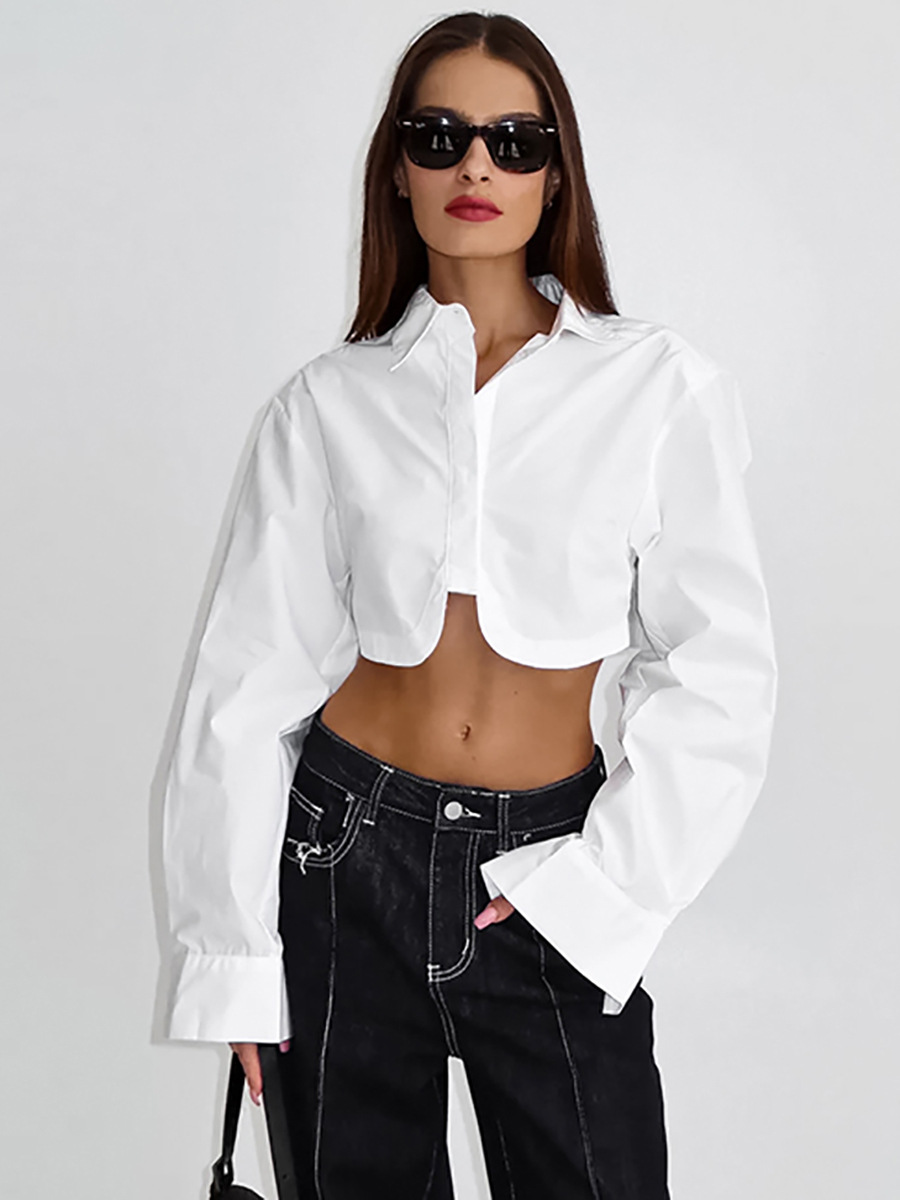 Spring short cotton professional shirt