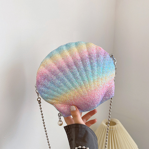 Cross-border trend chain shoulder bag for women  niche trendy shell bag mobile bag internet celebrity fashion shoulder bag