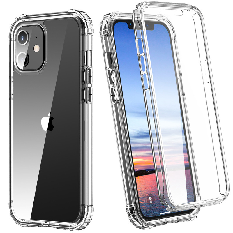 For iPhone12 four-corner drop-resistant with screen saver all-inclusive transparent TPU protective case Apple 12 Mini mobile phone case For iPhone12 four-corner drop-resistant with screen saver all-inclusive transparent TPU protective case Apple 12 Mini mobile phone case
