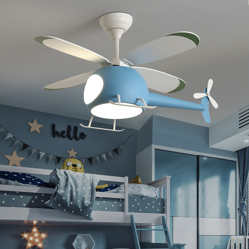 Lámpara DE VENTILADOR DE AVIÓN lámpara de ventilador de techo para niños lámpara de ventilador de techo moderna lámpara de ventilador minimalista sala de estar dormitorio lámpara de ventilador