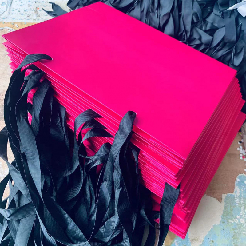 火龙果手提袋购物高档纸袋包装袋纸袋色印女装子服装店手提袋