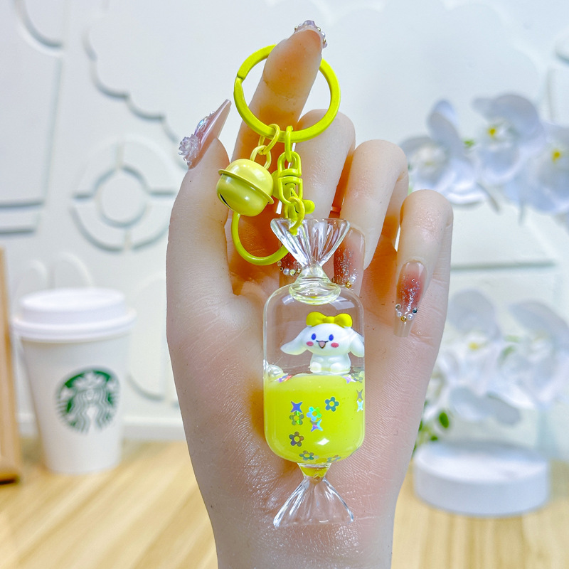 Cartoon Dream Bear Girl Keychain leche rosa muñeca adorable bolso de pareja colgante pequeño regalo al por mayor