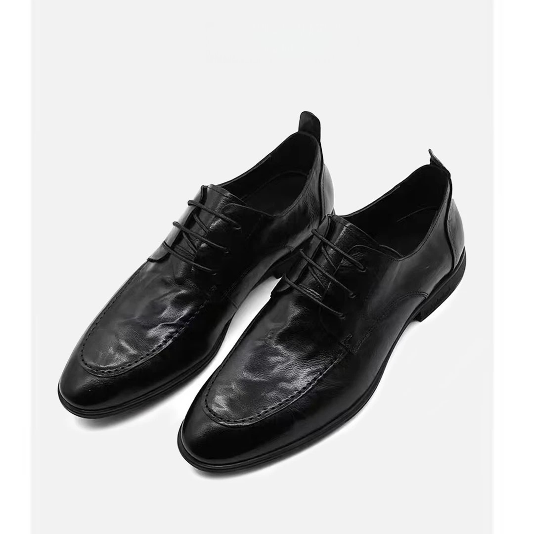 Scarpe eleganti da uomo in pelle italiana con stringhe punta_voghion.com