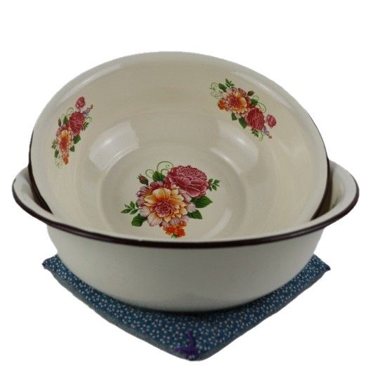 Esmalte de alta calidad grueso y cuenca de esmalte grueso impreso doméstico cuenca de esmalte