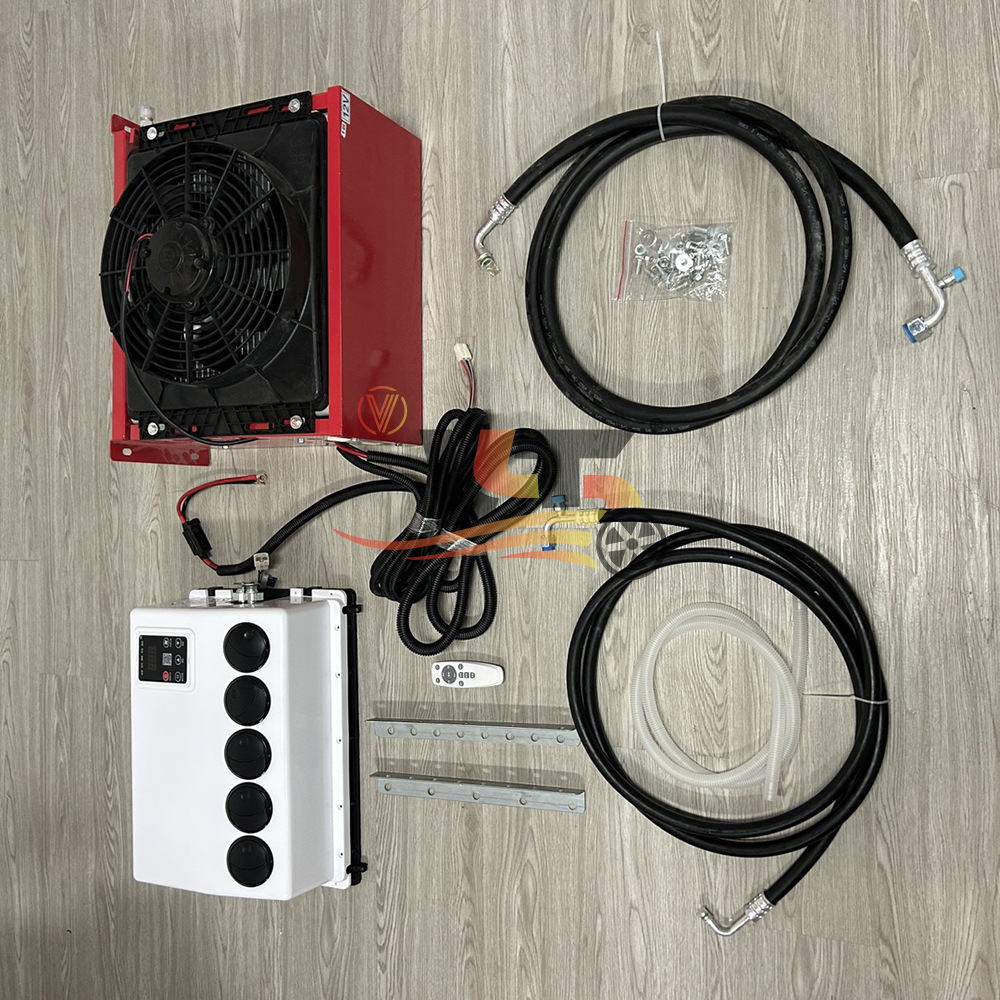 Suitable for general large truck parking air conditioner 12V 24v red car air conditioner