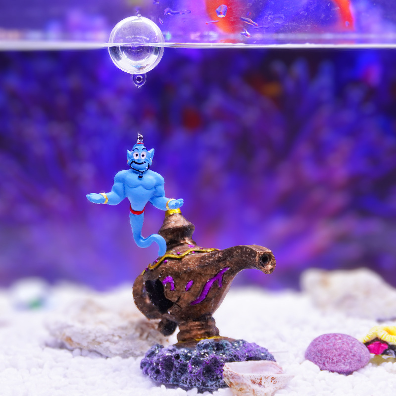 Artesanía de resina simulación Aridin lámpara mágica diablo monstruo reptil pecera paisajismo acuario decoración decoración