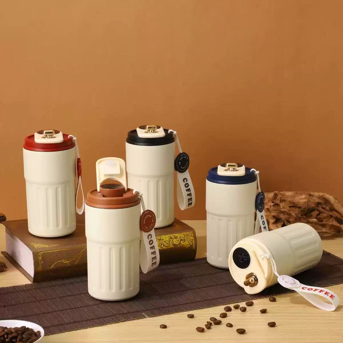 New Smart Temperature Display 304 Stainless Steel Coffee Cup, High-Looking Thermos Cup, Smart Student Portable Water Cup for Men and Women