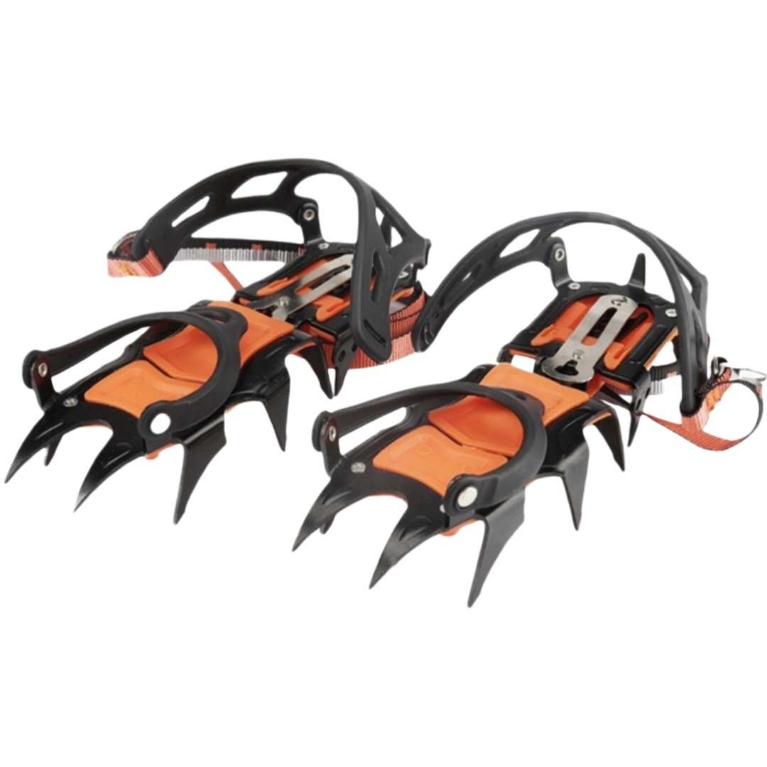 アウトドアクライミング氷登山12歯専門型氷爪滑り止め器氷釣り雪滑り止め靴カバークロスボーダー専用