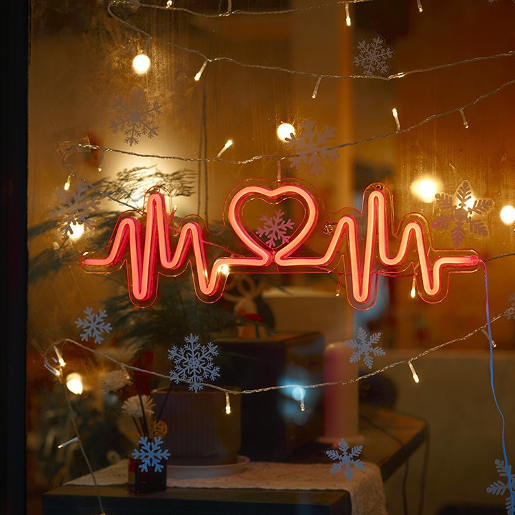 국경 간 재고 공급 새로운 OPRN 네온 스타일링 램프 가게 펜던트 그물 붉은 빛 장식 야간 조명