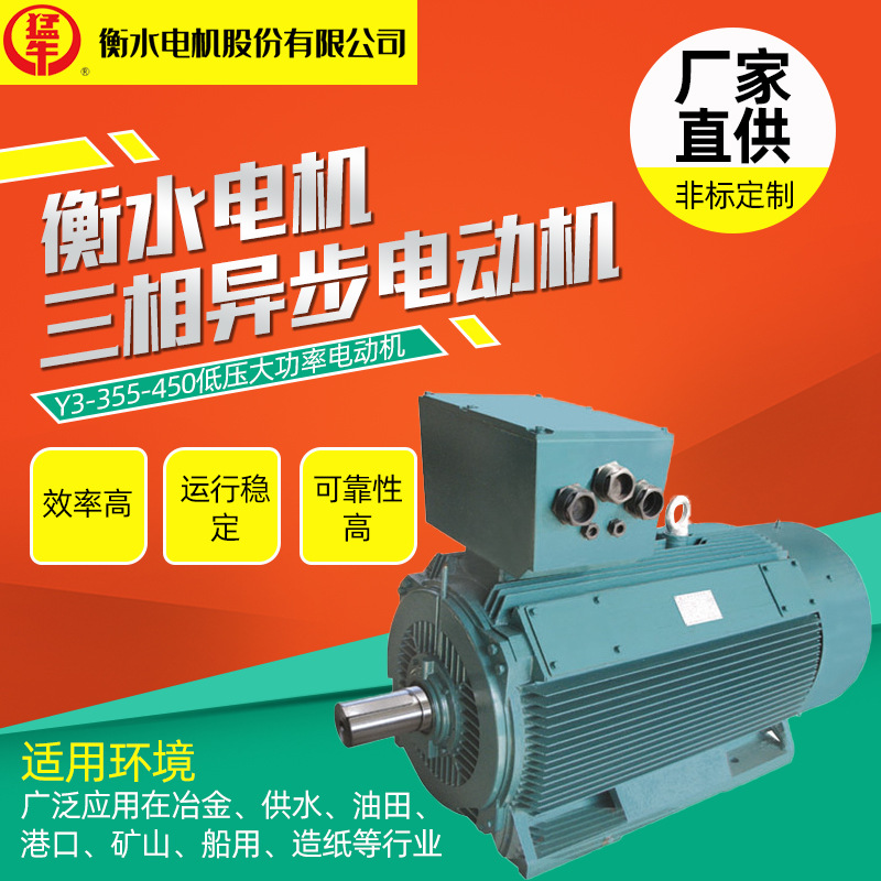 Y3高压电机普通三相异步衡水猛牛电动机机座号 355～450电压3000V
