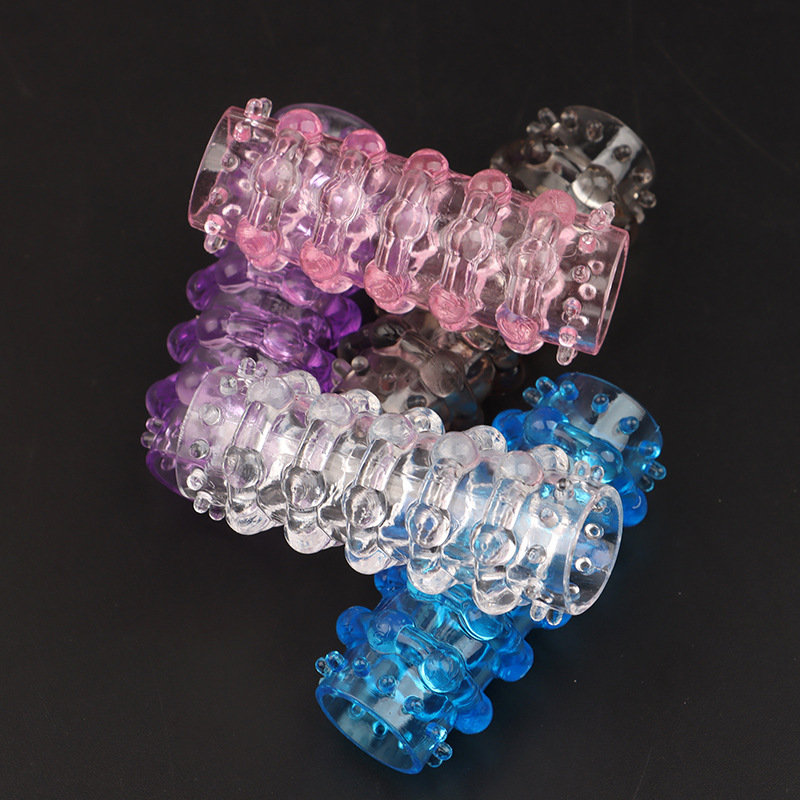 Dragon Ball Textured Locking Penis Ring, TPE Wolf Teeth Granules, Adult Men — detail image 4