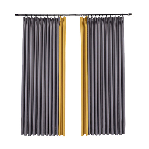 Thickened full blackout cotton and linen curtains bedroom sun protection living room bay window modern soundproof hotel home blackout curtain cloth