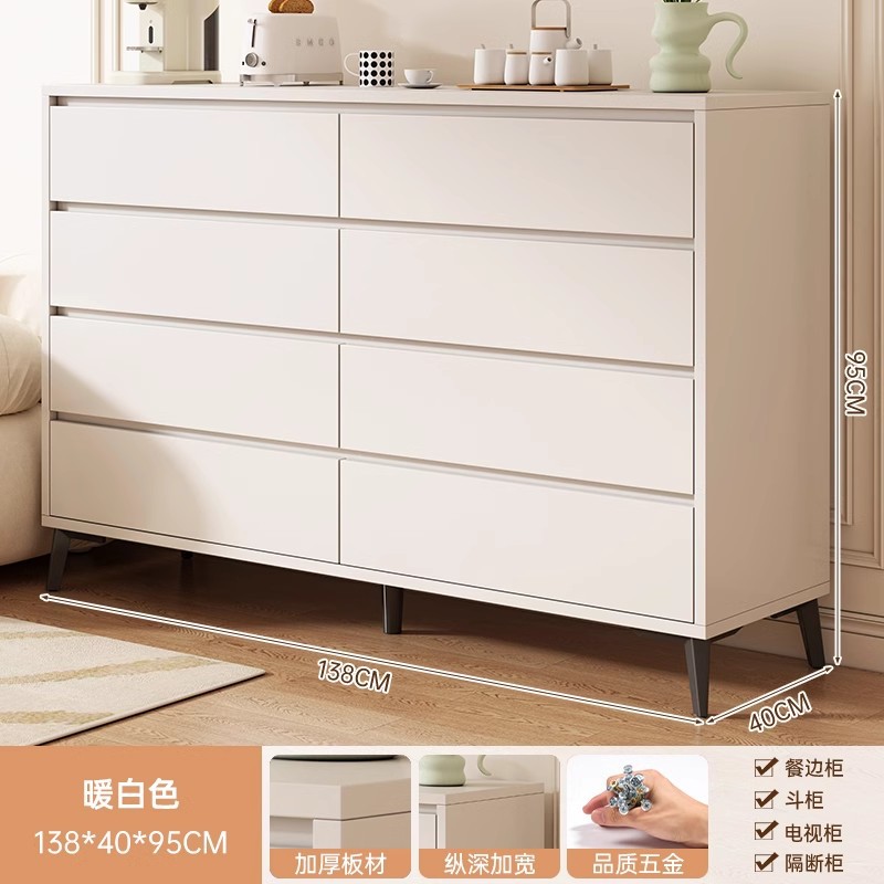 Mueble de cajones Mueble de comedor Mueble de almacenamiento de dormitorio Mueble de televisión Mueble de borde pequeño Mueble de almacenamiento de cola de cama contra la pared Mueble de almacenamiento Mueble de cinco cajones