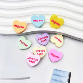 字母爱心树脂配饰DIY饰品手机壳冰箱贴手工制作材料发夹头饰配件