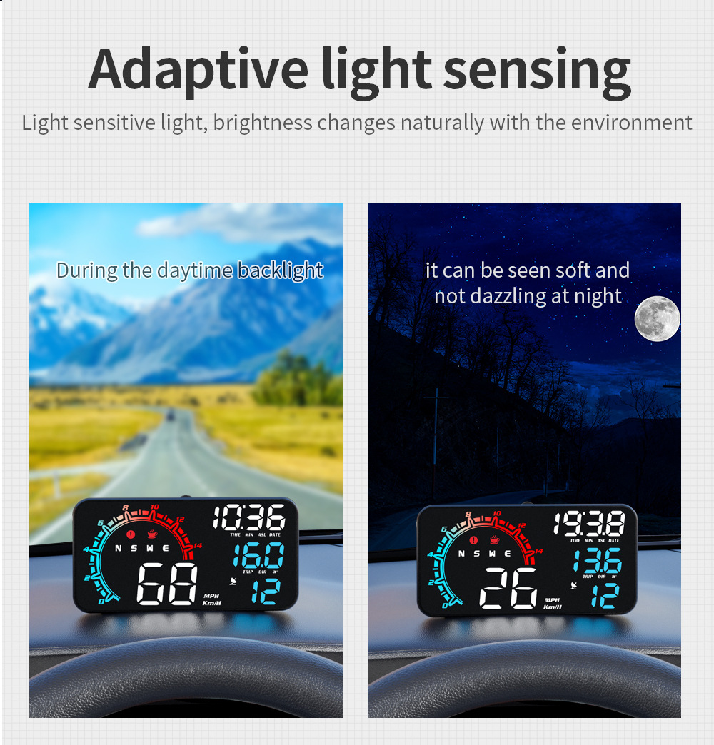 Cross-border universal HUD head-up display for cars, GPS speed, time, date, altitude, compass head-up instrument G11
