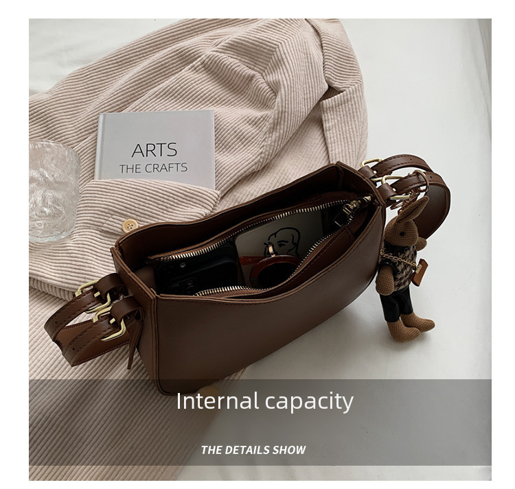 Borsa popolare per le donne 2024 nuova moda texture borsa a tracolla grande capacità retrò borsa a tracolla da donna consegna in un unico pezzo_voghion.com