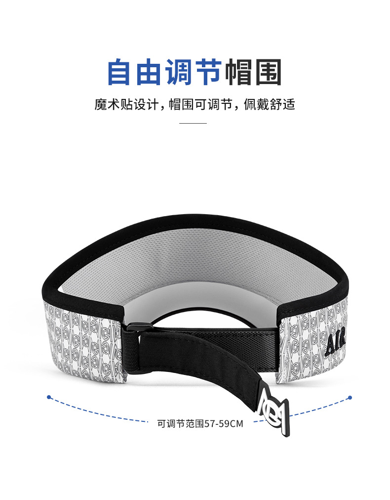 Mũ golf PGM không đỉnh thể thao che nắng mùa hè, vành rộng 19 cm — MZ052-Trắng đen đỏ, MZ052-Trắng Đen, MZ025-Mũ bóng không đỉnh [màu đỏ], MZ045-Đen Trắng chi tiết 63