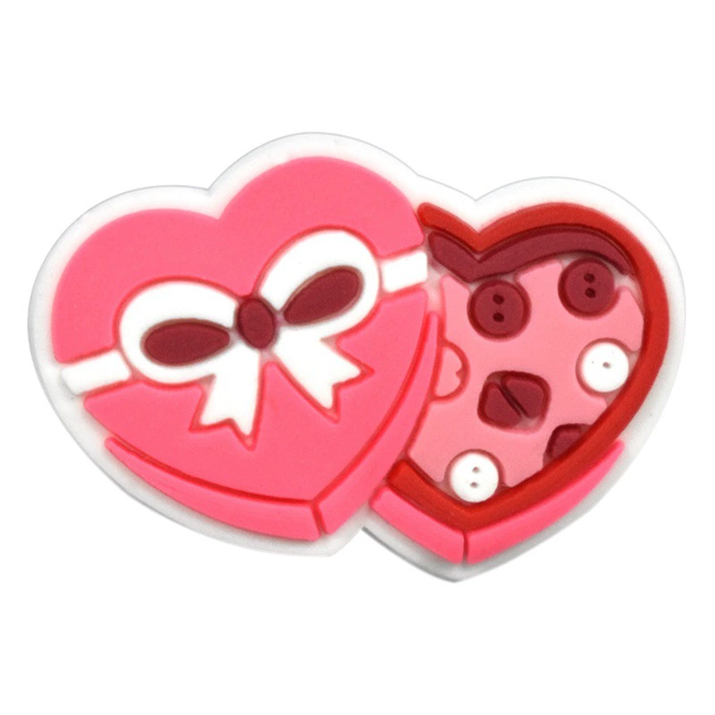 Креативная Новая серия отверстий для обуви на День Святого Валентина декоративная пряжка Милая мультяшная обувь цветок аксессуары для рукоделия ПВХ мягкая резиновая Пряжка для обуви