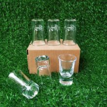 6个圆酒杯/盒 五元店玻璃杯货源批发日用百货烈酒杯子
