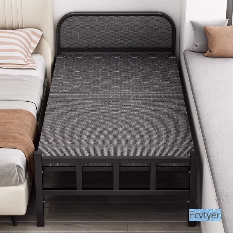 Folding Bed Sheets for Single Household Simple Bed Office Nap Dormitory Nap Crib Rental House Adult Iron Bed
