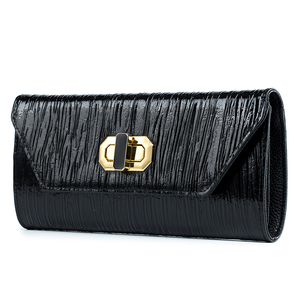 Women's Evening Clutch Bag For Parties & Gowns - Stylish Cowhide Leather Designer Crossbody & Handbag
