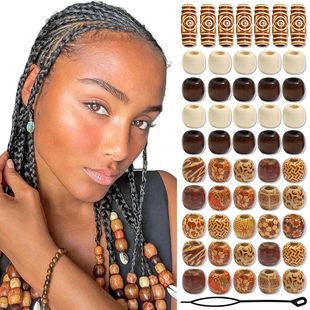 60pcs���ľ���ɫ������ӡ�����Ʒ������y���Lľ�鴮��