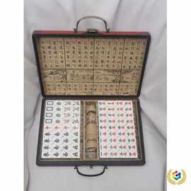 ✅跨境供应密胺麻将 乳白英文麻将 批发数字宿舍麻将牌配仿古麻将