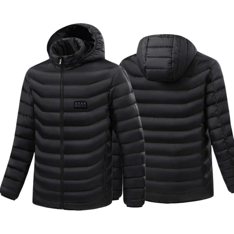 Chaqueta Térmica Acolchada de 4 Controles de Poliéster para Mantenerse Caliente en Invierno