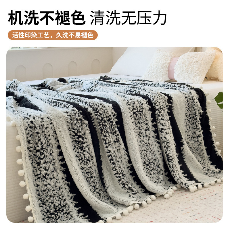 2025 catiónico de dos colores Jacquard Star Velvet Dream Small Ball Tapestry Sofá Home Tapestry Air Conditioning Tapestry Simplified