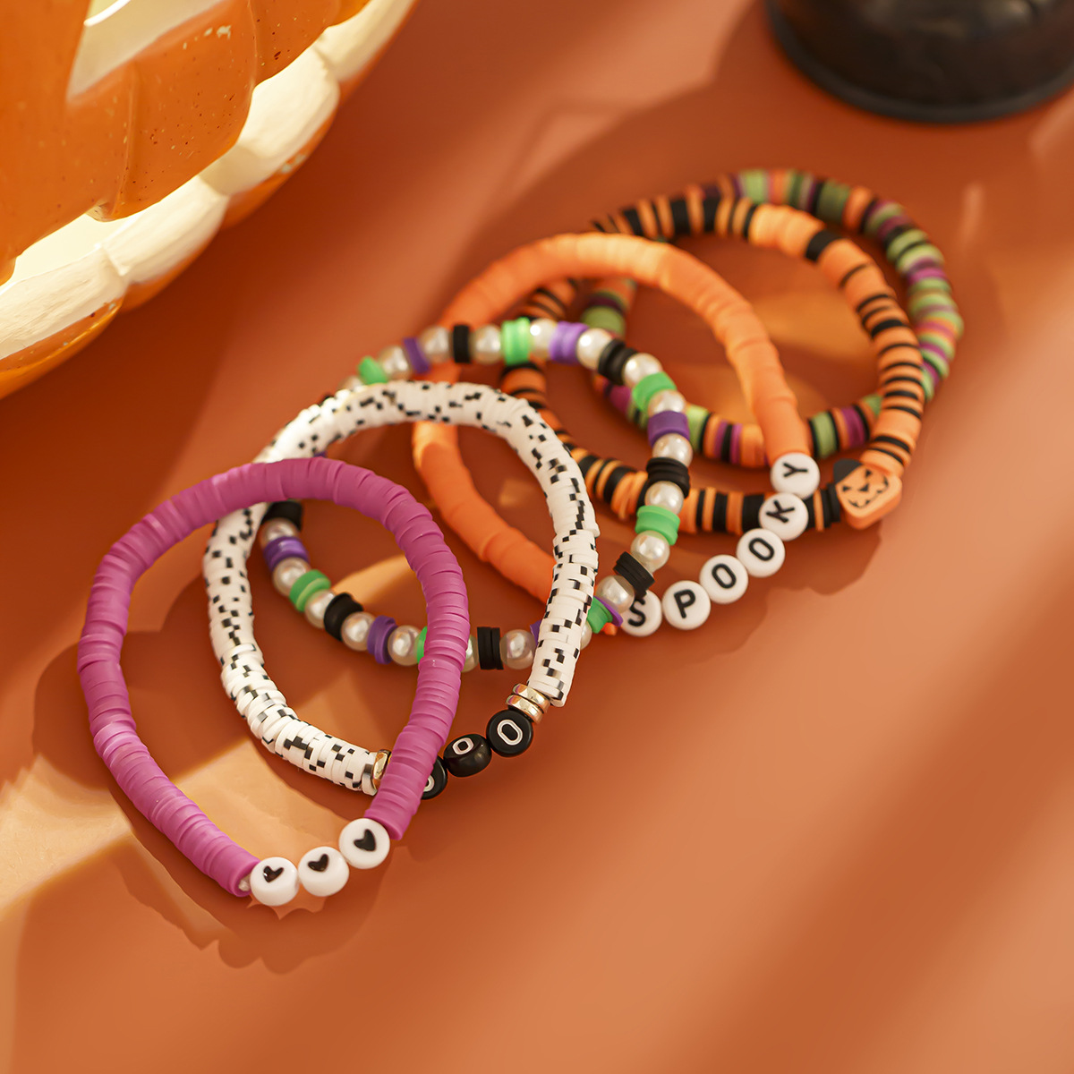 Halloween-asusteiden persoonallisuus yksinkertainen lepakkokristalli rannekorusetti Halloween-juhla metalliseoskirjaimirannekoru_voghion.com